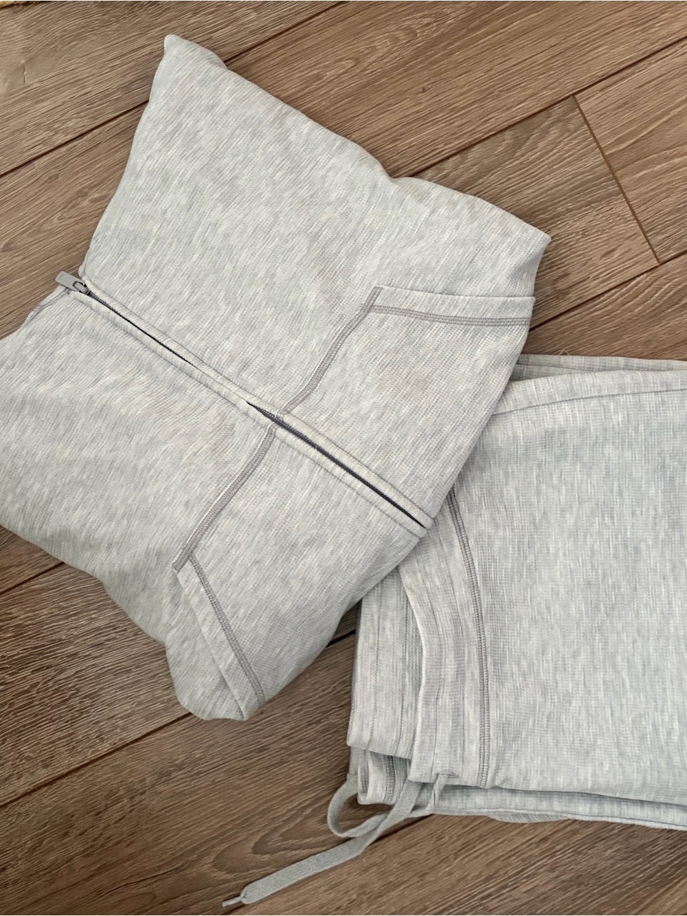 TNA Wafflex Heather Grey Sweatsuit Set